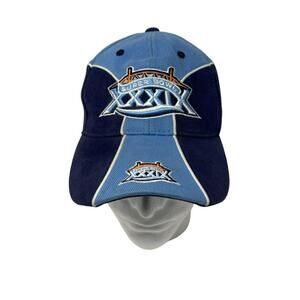 Super Bowl XXXIX Hat Cap Jacksonville FL NFL Logo Strapback Blue OSFA